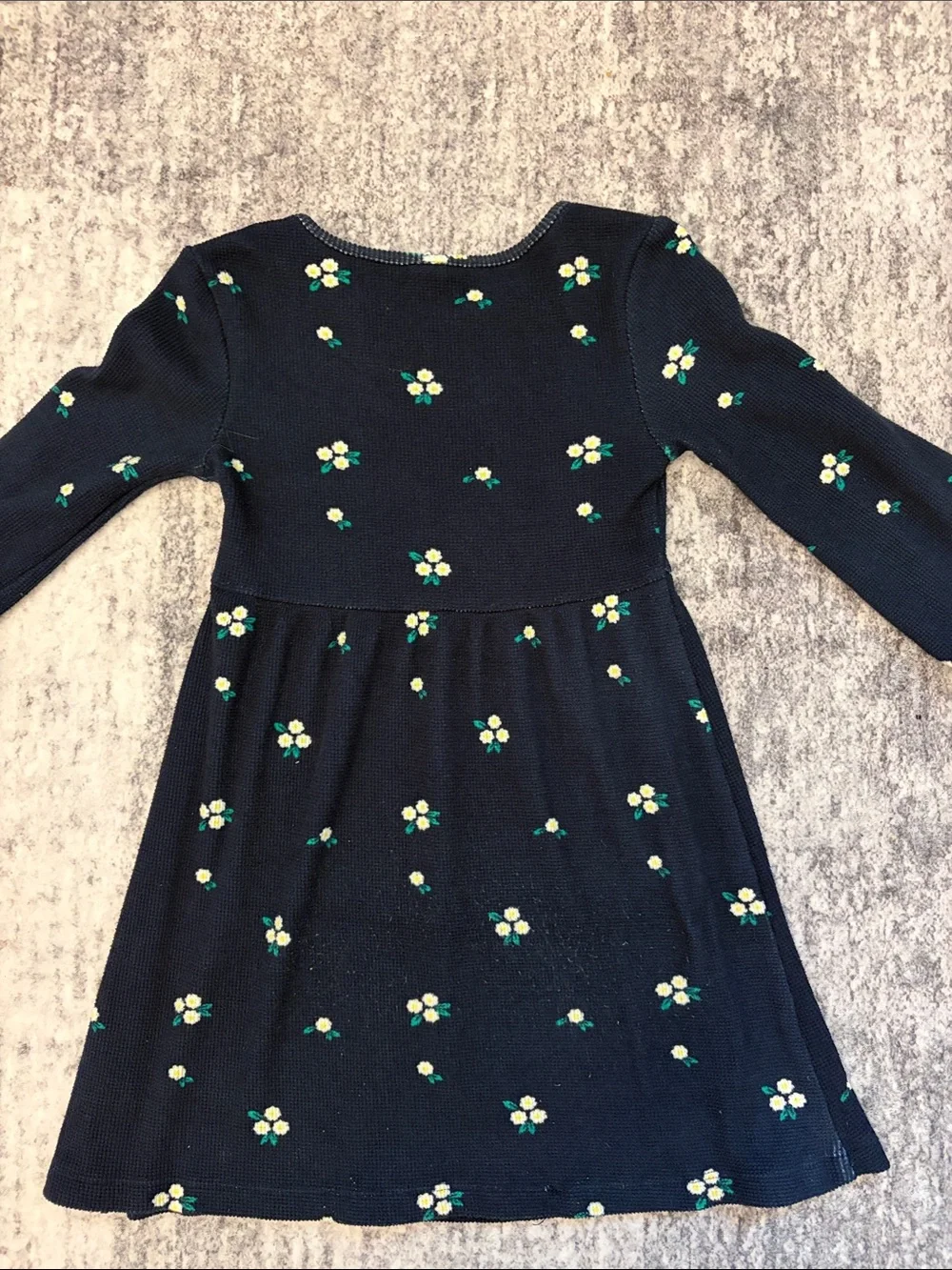 Girls Old Navy Navy Long-Sleeve Floral Knit Dress size 5T